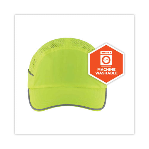 Skullerz 8955 Lightweight Bump Cap Hat, Long Brim, Lime, Ships In 1-3 Business Days