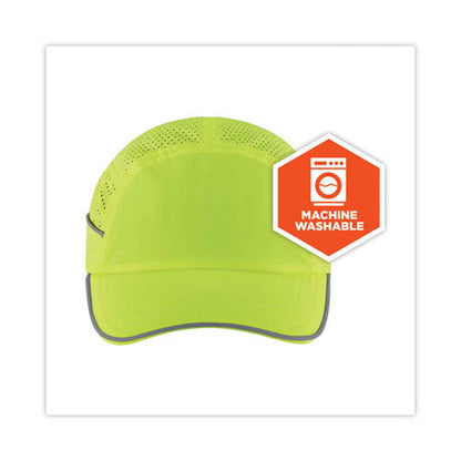 Skullerz 8955 Lightweight Bump Cap Hat, Long Brim, Lime, Ships In 1-3 Business Days