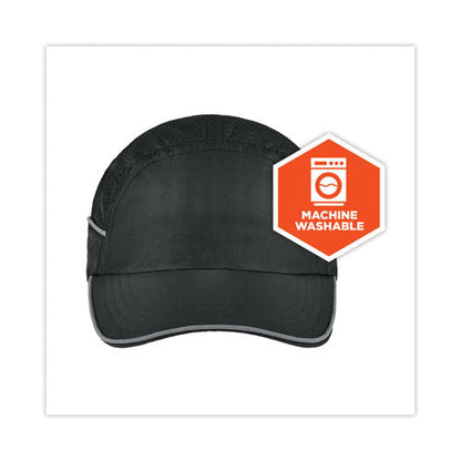 Skullerz 8955 Lightweight Bump Cap Hat, Long Brim, Black, Ships In 1-3 Business Days