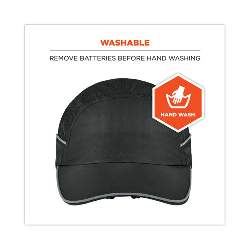 Skullerz 8965 Lightweight Bump Cap Hat With Led Lighting, Long Brim, Black, Ships In 1-3 Business Days