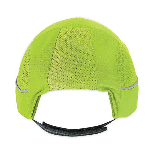 Skullerz 8960 Bump Cap With Led Lighting, Short Brim, Lime Green, Ships In 1-3 Business Days