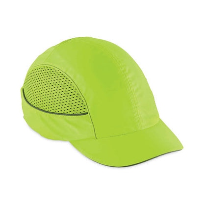 Skullerz 8960 Bump Cap With Led Lighting, Short Brim, Lime Green, Ships In 1-3 Business Days