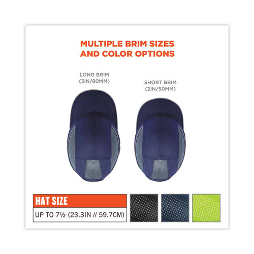 Skullerz 8960 Bump Cap With Led Lighting, Long Brim, Lime Green, Ships In 1-3 Business Days