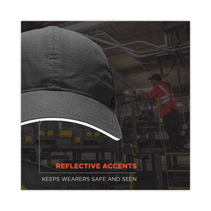 Skullerz 8946 Baseball Cap With Bump Cap Insert, Os, Black, Ships In 1-3 Business Days