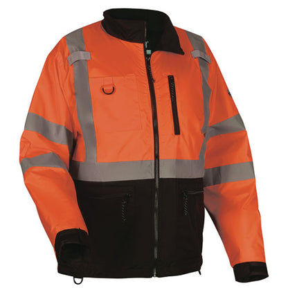 Glowear 8351 Class 3 Hi-vis Windbreaker Water-resistant Jacket, Large, Orange, Ships In 1-3 Business Days