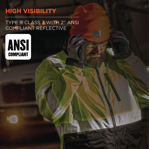 Glowear 8351 Class 3 Hi-vis Windbreaker Water-resistant Jacket, 5x-large, Orange, Ships In 1-3 Business Days