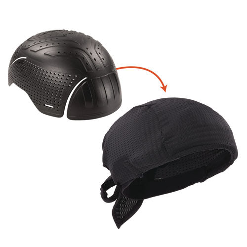 Skullerz 8948 Mesh Do Rag Bandana And Bump Cap Insert, Black, Ships In 1-3 Business Days