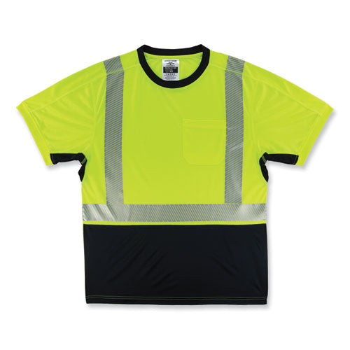 Glowear 8283bk Class 2 Lightweight Performance Hi-vis T-shirt, Polyester, 3x-large, Lime, Ships In 1-3 Business Days