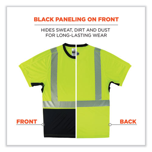 Glowear 8283bk Class 2 Lightweight Performance Hi-vis T-shirt, Polyester, 3x-large, Lime, Ships In 1-3 Business Days