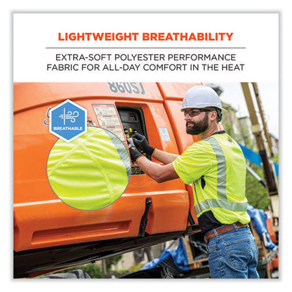 Glowear 8283bk Class 2 Lightweight Performance Hi-vis T-shirt, Polyester, 3x-large, Lime, Ships In 1-3 Business Days