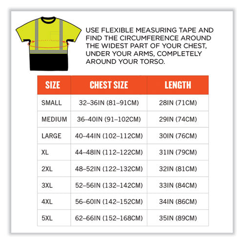 Glowear 8283bk Class 2 Lightweight Performance Hi-vis T-shirt, Polyester, 4x-large, Lime, Ships In 1-3 Business Days