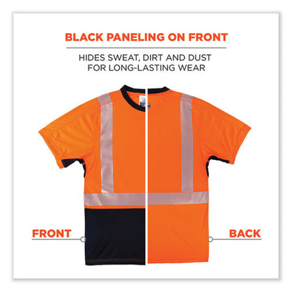 Glowear 8283bk Class 2 Lightweight Performance Hi-vis T-shirt, Polyester, Medium, Orange, Ships In 1-3 Business Days