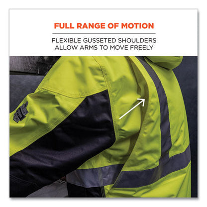 Glowear 8275 Class 2 Heavy-duty Hi-vis Workwear Sherpa Lined Jacket, Small, Lime, Ships In 1-3 Business Days