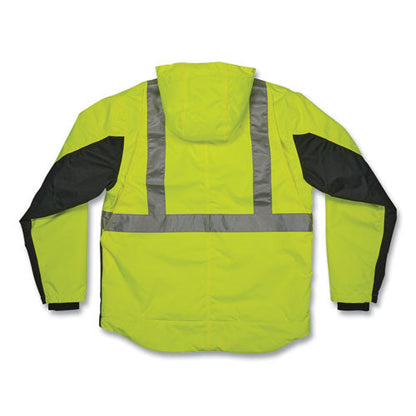 Glowear 8275 Class 2 Heavy-duty Hi-vis Workwear Sherpa Lined Jacket, 2x-large, Lime, Ships In 1-3 Business Days