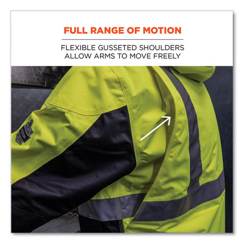 Glowear 8275 Class 2 Heavy-duty Hi-vis Workwear Sherpa Lined Jacket, 2x-large, Lime, Ships In 1-3 Business Days