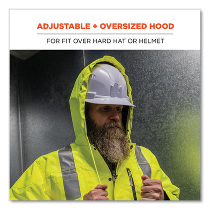 Glowear 8275 Class 2 Heavy-duty Hi-vis Workwear Sherpa Lined Jacket, 3x-large, Lime, Ships In 1-3 Business Days
