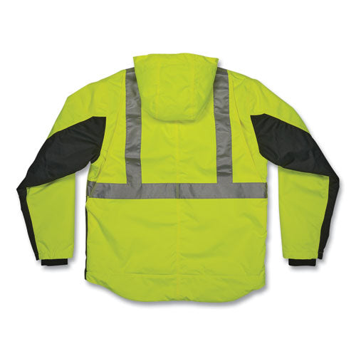 Glowear 8275 Class 2 Heavy-duty Hi-vis Workwear Sherpa Lined Jacket, 3x-large, Lime, Ships In 1-3 Business Days