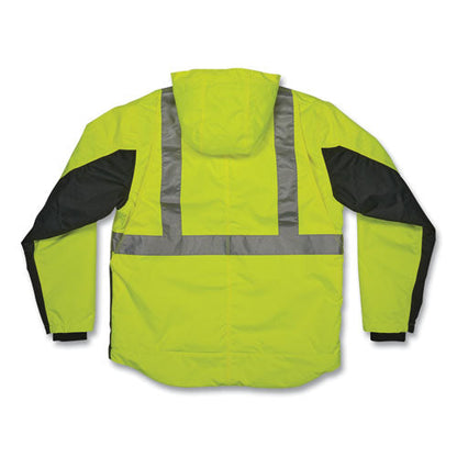 Glowear 8275 Class 2 Heavy-duty Hi-vis Workwear Sherpa Lined Jacket, 3x-large, Lime, Ships In 1-3 Business Days