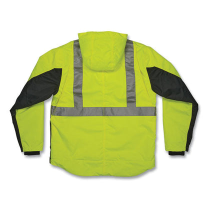 Glowear 8275 Class 2 Heavy-duty Hi-vis Workwear Sherpa Jacket, 4x-large, Lime, Ships In 1-3 Business Days
