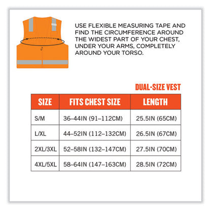 Glowear 8249z Class 2 Economy Surveyors Zipper Vest, Polyester, X-small, Orange, Ships In 1-3 Business Days