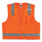 Glowear 8249z Class 2 Economy Surveyors Zipper Vest, Polyester, Large/x-large, Orange, Ships In 1-3 Business Days