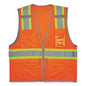 Glowear 8246z Class 2 Two-tone Mesh Reflective Binding Zipper Vest, Polyester, Small/med, Orange, Ships In 1-3 Business Days