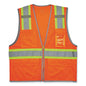 Glowear 8246z Class 2 Two-tone Mesh Reflective Binding Zipper Vest, Polyester, Large/xl, Orange, Ships In 1-3 Business Days