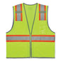 Glowear 8246z Class 2 Two-tone Mesh Reflective Binding Zipper Vest, Polyester, Small/medium, Lime, Ships In 1-3 Business Days