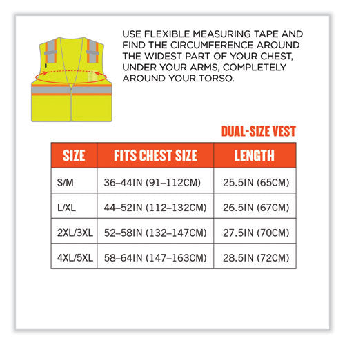 Glowear 8246z Class 2 Two-tone Mesh Reflective Binding Zipper Vest, Polyester, Small/medium, Lime, Ships In 1-3 Business Days
