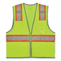 Glowear 8246z Class 2 Two-tone Mesh Reflective Binding Zipper Vest, Polyester, Large/xl, Lime, Ships In 1-3 Business Days