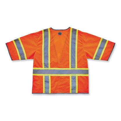 Glowear 8346z Class 3 Two-tone Hi-vis Surveyor Zipper Vest, Large/x-large, Orange, Ships In 1-3 Business Days