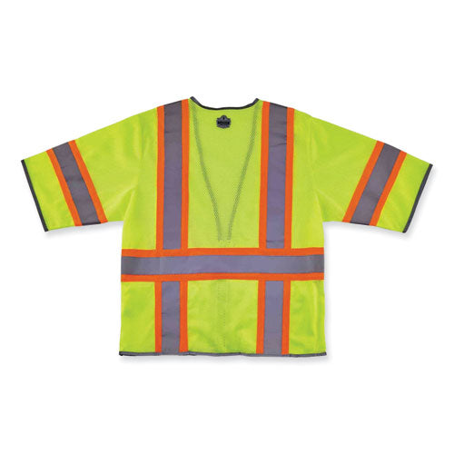 Glowear 8346z Class 3 Two-tone Hi-vis Surveyor Zipper Vest, Small/medium, Lime, Ships In 1-3 Business Days