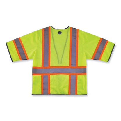 Glowear 8346z Class 3 Two-tone Hi-vis Surveyor Zipper Vest, 4x-large/5x-large, Lime, Ships In 1-3 Business Days