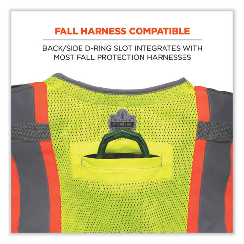 Glowear 8231tv Class 2 Hi-vis Tool Tethering Safety Vest, Polyester, Large/x-large, Lime, Ships In 1-3 Business Days