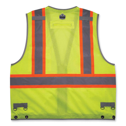 Glowear 8231tv Class 2 Hi-vis Tool Tethering Safety Vest, Polyester, Large/x-large, Lime, Ships In 1-3 Business Days