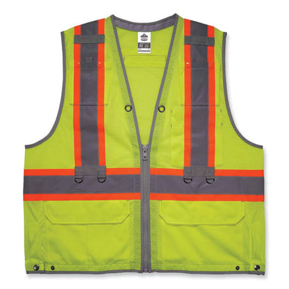 Glowear 8231tvk Class 2 Hi-vis Tool Tethering Safety Vest Kit, Polyester, Large/x-large, Lime, Ships In 1-3 Business Days