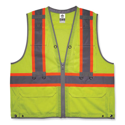 Glowear 8231tvk Class 2 Hi-vis Tool Tethering Safety Vest Kit, Polyester, 4x-large/5x-large, Lime, Ships In 1-3 Business Days