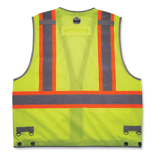 Glowear 8231tvk Class 2 Hi-vis Tool Tethering Safety Vest Kit, Polyester, 4x-large/5x-large, Lime, Ships In 1-3 Business Days