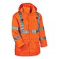 Glowear 8365 Class 3 Hi-vis Rain Jacket, Polyester, 2x-large, Orange, Ships In 1-3 Business Days