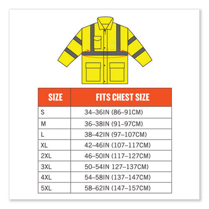 Glowear 8365 Class 3 Hi-vis Rain Jacket, Polyester, 2x-large, Lime, Ships In 1-3 Business Days