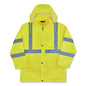 Glowear 8366 Class 3 Lightweight Hi-vis Rain Jacket, Polyester, Small, Lime, Ships In 1-3 Business Days