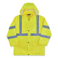 Glowear 8366 Class 3 Lightweight Hi-vis Rain Jacket, Polyester, X-large, Lime, Ships In 1-3 Business Days