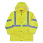 Glowear 8366 Class 3 Lightweight Hi-vis Rain Jacket, Polyester, 4x-large, Lime, Ships In 1-3 Business Days