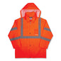 Glowear 8366 Class 3 Lightweight Hi-vis Rain Jacket, Polyester, Large, Orange, Ships In 1-3 Business Days
