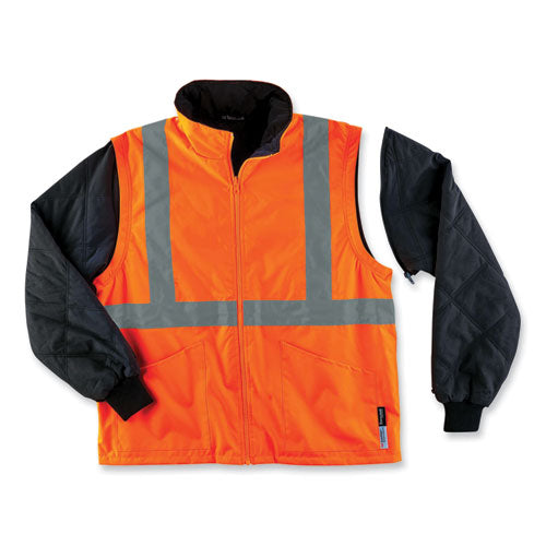 Glowear 8385 Class 3 Hi-vis 4-in-1 Jacket, Small, Orange, Ships In 1-3 Business Days