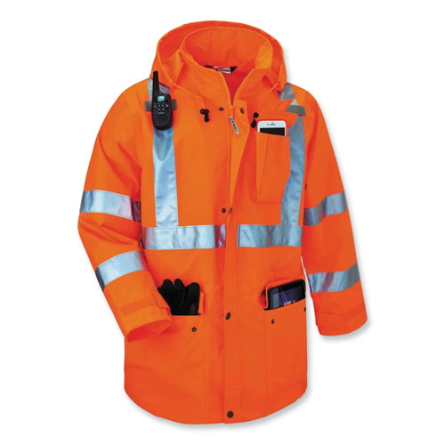 Glowear 8385 Class 3 Hi-vis 4-in-1 Jacket, Medium, Orange, Ships In 1-3 Business Days
