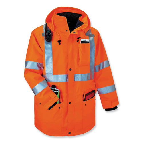 Glowear 8385 Class 3 Hi-vis 4-in-1 Jacket, 2x-large, Orange, Ships In 1-3 Business Days