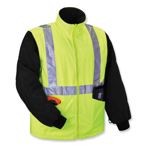Glowear 8385 Class 3 Hi-vis 4-in-1 Jacket, X-large, Lime, Ships In 1-3 Business Days