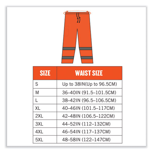 Glowear 8915 Class E Hi-vis Rain Pants, Large, Orange, Ships In 1-3 Business Days