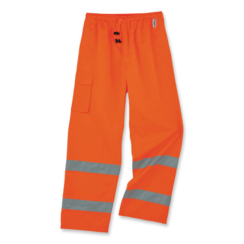 Glowear 8915 Class E Hi-vis Rain Pants, 5x-large, Orange, Ships In 1-3 Business Days
